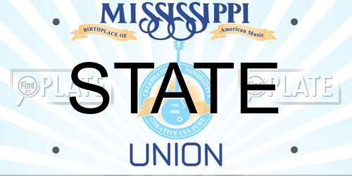 STATE Mississippi License Plate