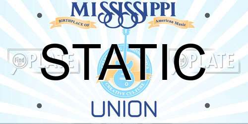 STATIC Mississippi License Plate