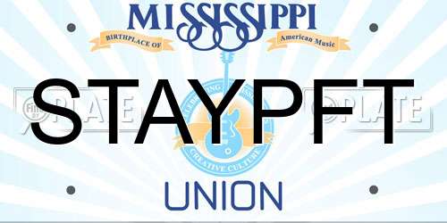 STAYPFT Mississippi License Plate
