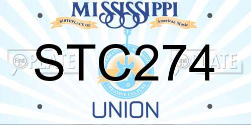 STC274 Mississippi License Plate