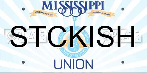 STCKISH Mississippi License Plate