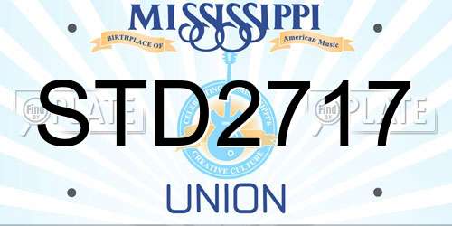 STD2717 Mississippi License Plate