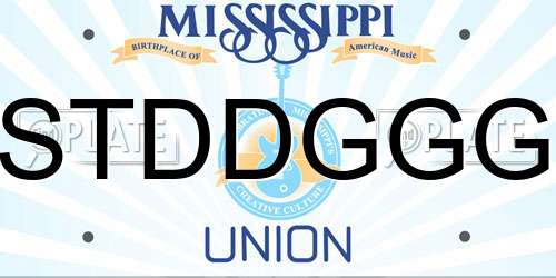 STDDGGG Mississippi License Plate