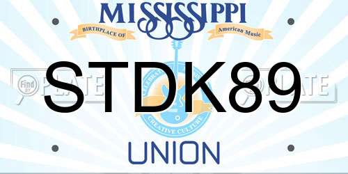 STDK89 Mississippi License Plate