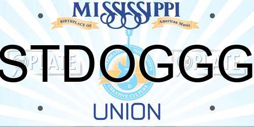 STDOGGG Mississippi License Plate