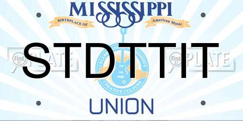 STDTTIT Mississippi License Plate