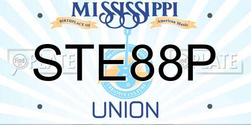 STE88P Mississippi License Plate