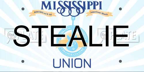 STEALIE Mississippi License Plate