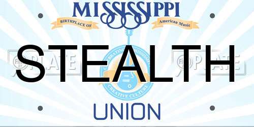 STEALTH Mississippi License Plate