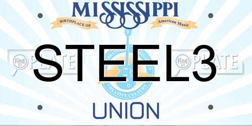 STEEL3 Mississippi License Plate