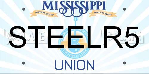 STEELR5 Mississippi License Plate