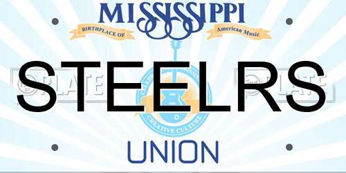 STEELRS Mississippi License Plate
