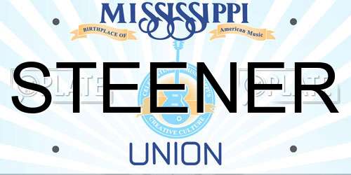 STEENER Mississippi License Plate