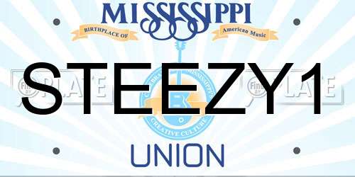 STEEZY1 Mississippi License Plate