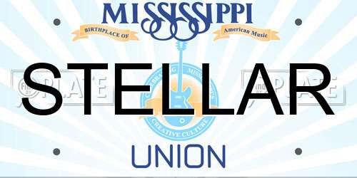 STELLAR Mississippi License Plate