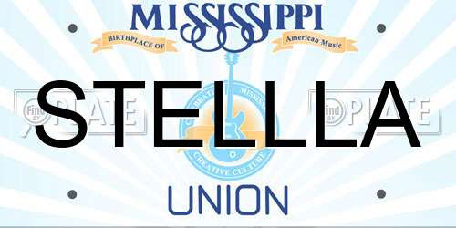 STELLLA Mississippi License Plate