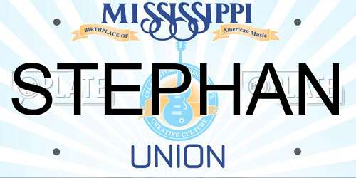 STEPHAN Mississippi License Plate