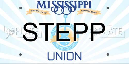 STEPP Mississippi License Plate