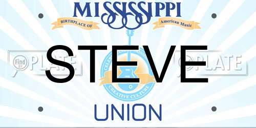 STEVE Mississippi License Plate