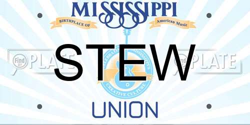 STEW Mississippi License Plate