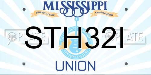 STH32I Mississippi License Plate