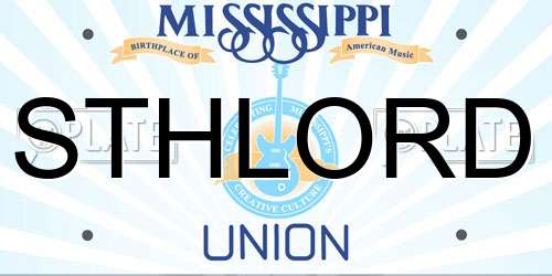 STHLORD Mississippi License Plate