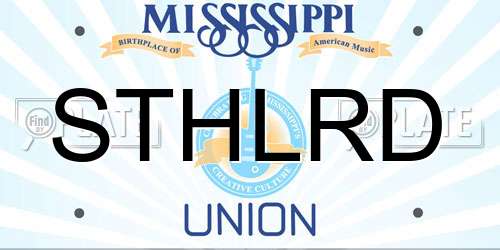 STHLRD Mississippi License Plate