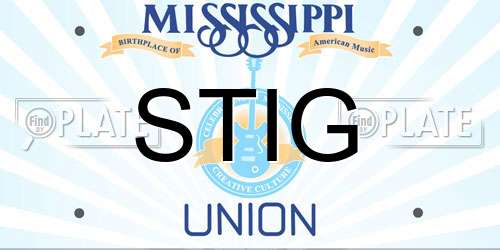 STIG Mississippi License Plate