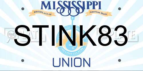 STINK83 Mississippi License Plate