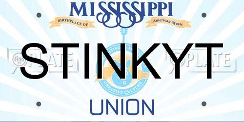 STINKYT Mississippi License Plate