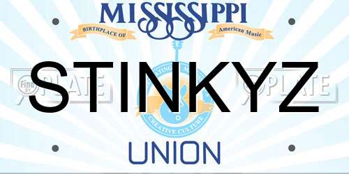 STINKYZ Mississippi License Plate