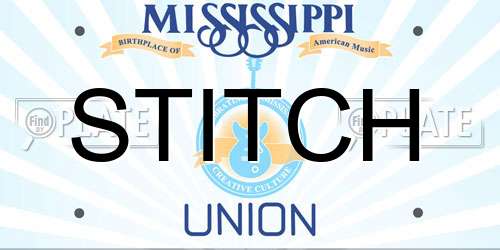 STITCH Mississippi License Plate