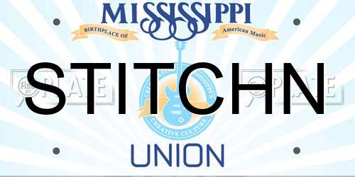 STITCHN Mississippi License Plate
