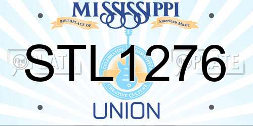 STL1276 Mississippi License Plate