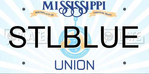 STLBLUE Mississippi License Plate