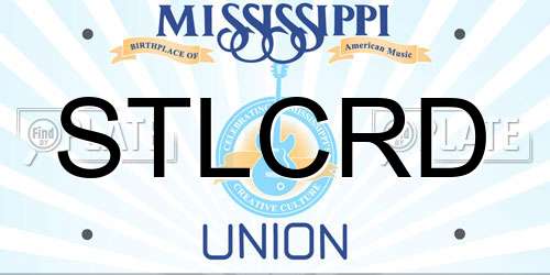 STLCRD Mississippi License Plate