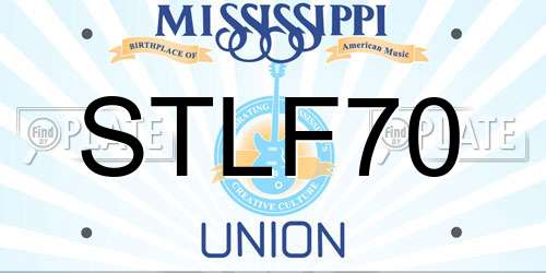 STLF70 Mississippi License Plate