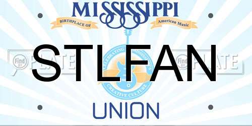 STLFAN Mississippi License Plate