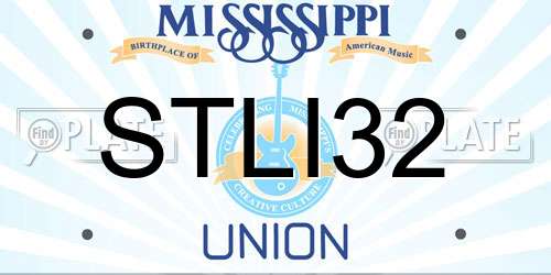 STLI32 Mississippi License Plate