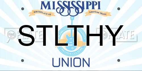 STLTHY Mississippi License Plate