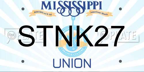 STNK27 Mississippi License Plate
