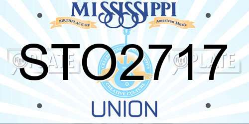 STO2717 Mississippi License Plate