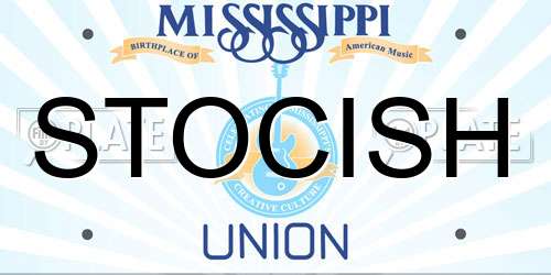 STOCISH Mississippi License Plate