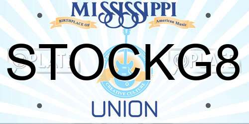 STOCKG8 Mississippi License Plate
