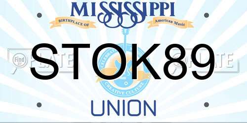 STOK89 Mississippi License Plate