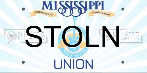 STOLN Mississippi License Plate