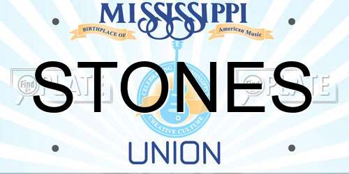 STONES Mississippi License Plate