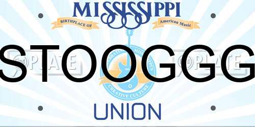 STOOGGG Mississippi License Plate
