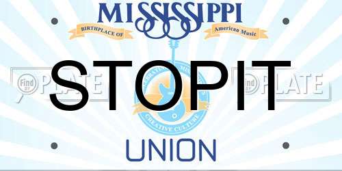 STOPIT Mississippi License Plate