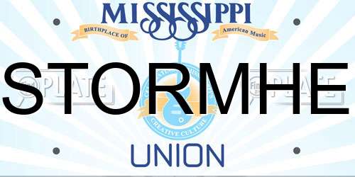 STORMHE Mississippi License Plate